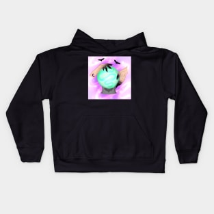 Crystal ball with witch hands Kids Hoodie